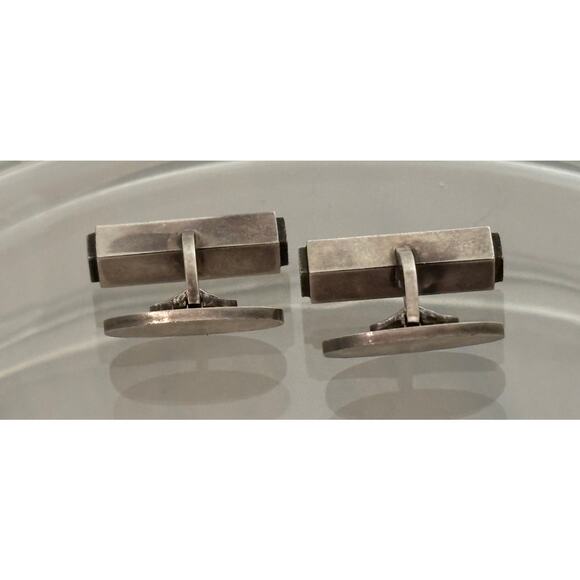 Vintage Georg Jensen Sterling Mid Century Modern Geometric Cufflinks #95 - Picture 5 of 7
